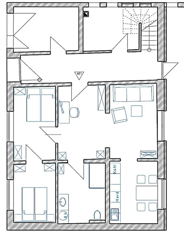 Stilvolle, Zentrale Ferienwohnung Bocksbruecke Mit Parkplatz 살즈위더 외부 사진
